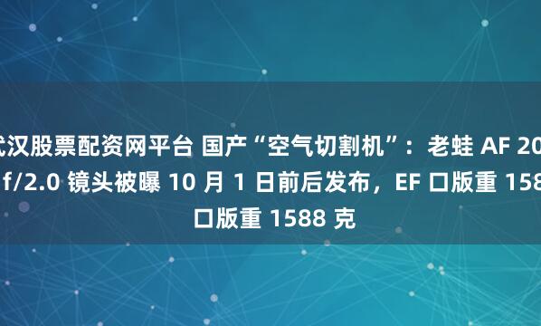 武汉股票配资网平台 国产“空气切割机”：老蛙 AF 200mm f/2.0 镜头被曝 10 月 1 日前后发布，EF 口版重 1588 克